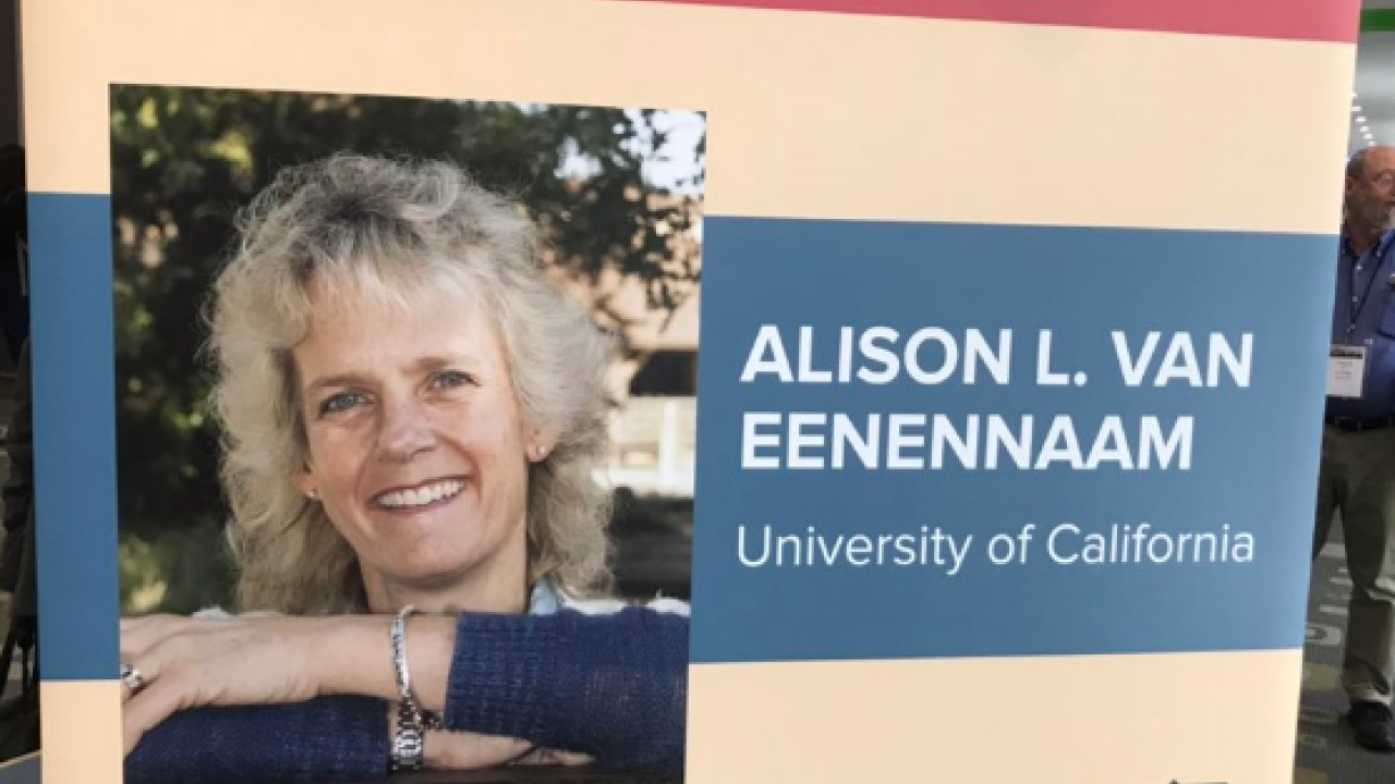 Dr Van Eenennaam awarded 2019 ASAS National Rockefeller Prentice Breeding and Genetics Award