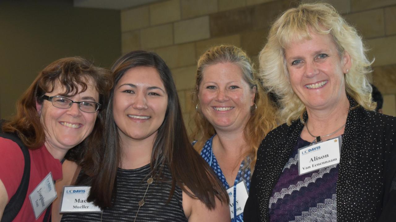 Dr Alison Van Eenennaam with lab members